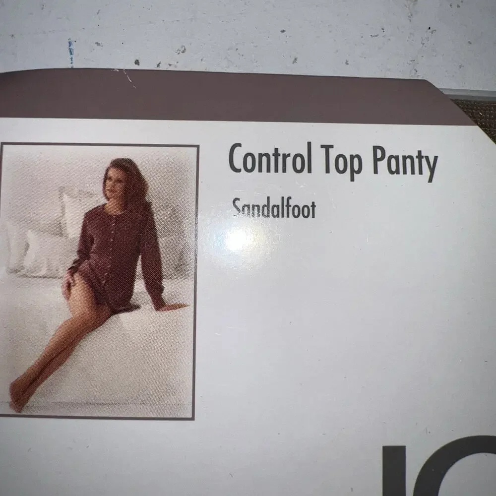 Vintage Jockey Control Top Sandalfoot Sheer Comfort 6552 B Medium Honey Beige